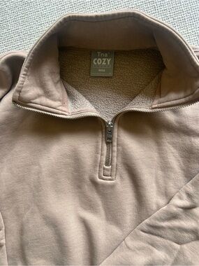 TNA Cozy Mega Half-Zip Pullover - Beige -  Size 2
